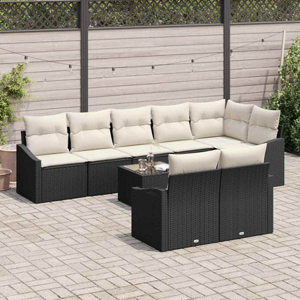 Soffset med kudde 9 pcs Svart konstrotting