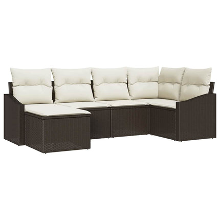 Soffset med kudde 6 pcs Brun konstrotting