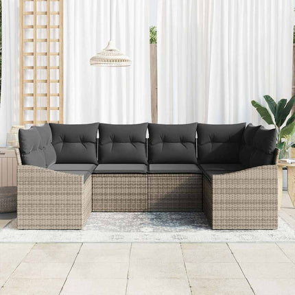 Soffset med kudde 6 pcs Grå konstrotting
