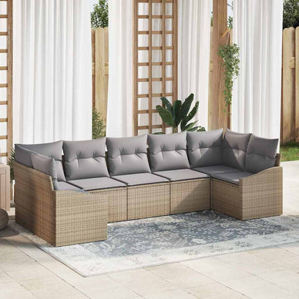 Soffset 7 st Beige konstrotting