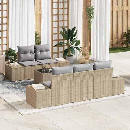 Trädgårdsoffset med kudde Beige konstrotting