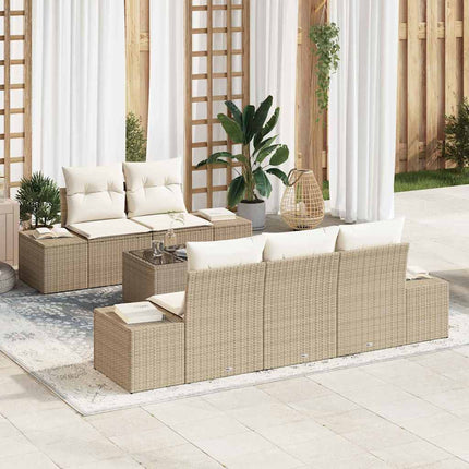 Trädgårdsoffset med kudde Beige konstrotting