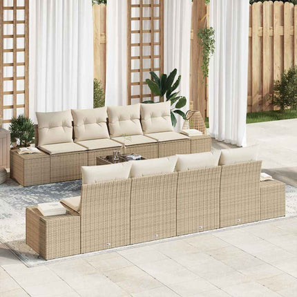 Trädgårdsoffset 7 pcs Beige och gräddfärgad konstrotting