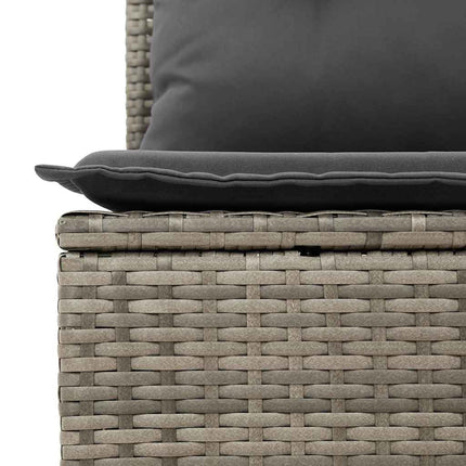 Trädgårdsoffset med kudde 5 pcs Grå konstrotting