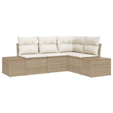 Trädgårdsoffset 4 st Beige konstrotting