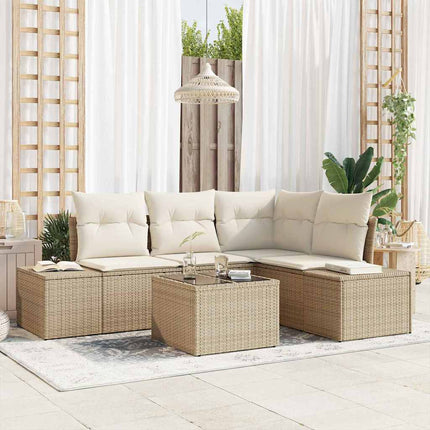 Trädgårdsoffset 5 st Beige konstrotting