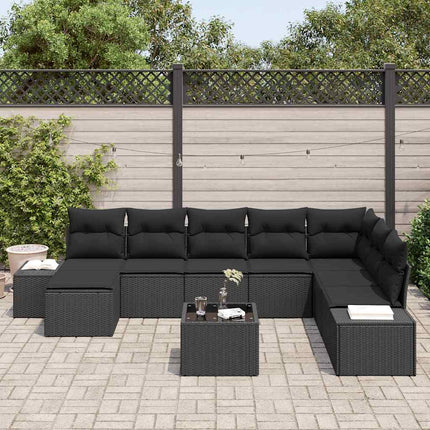Trädgårdsoffset med kudde 9 pcs konstrotting