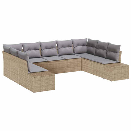 Trädgårdsoffset 9 st Beige konstrotting