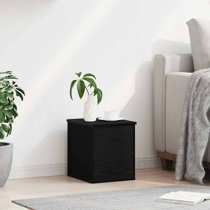 Förvaringslåda Svart Ek 30 x 35 x 35 cm Konstruerat trä