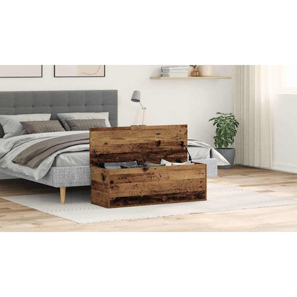 Förvaringslåda Gammalt trä 102 x 35 x 35 cm Konstruerat trä