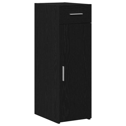 Sideboard med låda Svart Ek 30 x 42,5 x 93 cm