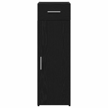 Sideboard med låda Svart Ek 30 x 42,5 x 93 cm