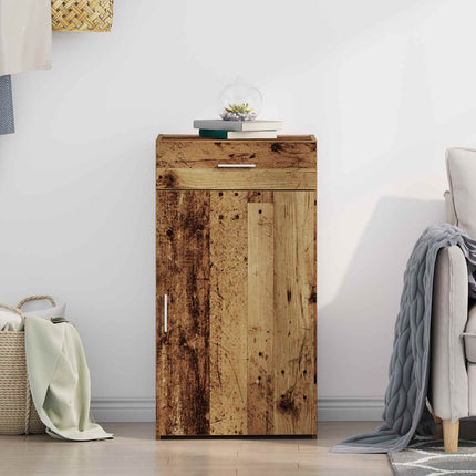Sideboard med låda Gammalt trä 50 x 42,5 x 93 cm