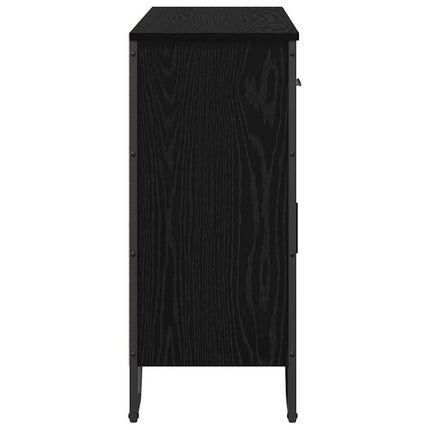 Sideboard med låda Svart Ek 97 x 32,5 x 74,5 cm