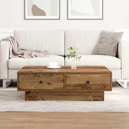 Kaffeebord Gammalt trä 90 x 90 x 28 cm Konstruerat trä