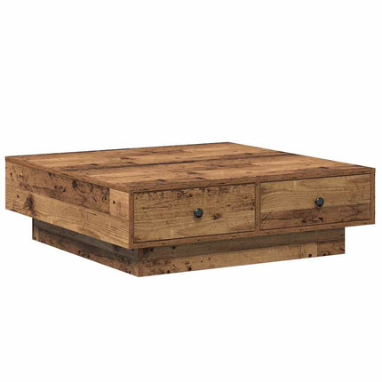 Kaffeebord Gammalt trä 90 x 90 x 28 cm Konstruerat trä
