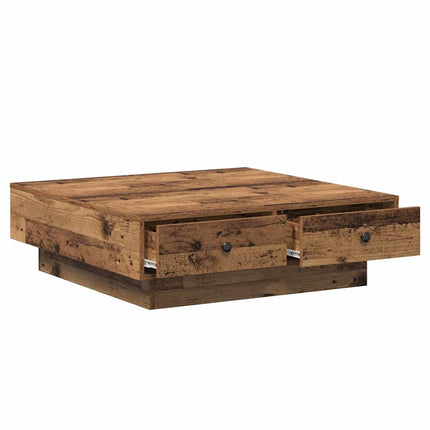 Kaffeebord Gammalt trä 90 x 90 x 28 cm Konstruerat trä