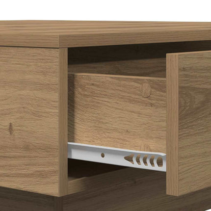 Kaffeebord Artisan Ek 90 x 90 x 28 cm Konstruerat trä