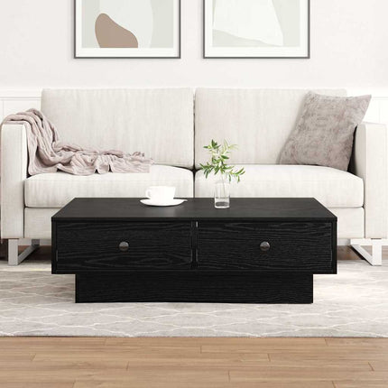 Kaffeebord Svart Ek 90 x 90 x 28 cm Konstruerat trä