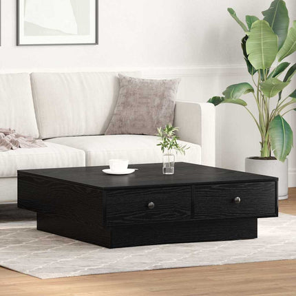 Kaffeebord Svart Ek 90 x 90 x 28 cm Konstruerat trä