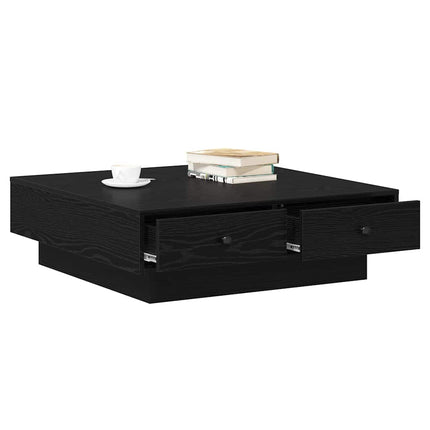 Kaffeebord Svart Ek 90 x 90 x 28 cm Konstruerat trä