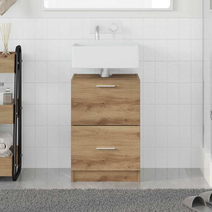 Badrumsskåp med låda Artisan Ek 40 x 37 x 59 cm Konstruerat trä