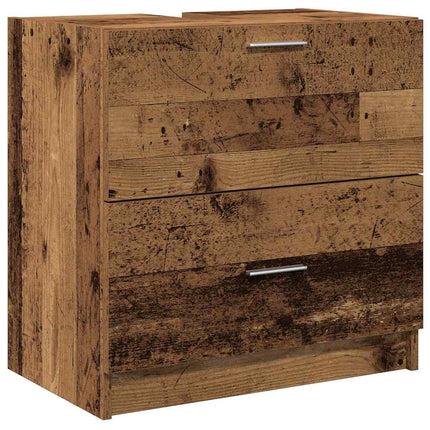 Badrumsskåp Gammalt trä 59 x 37 x 59 cm Konstruerat trä