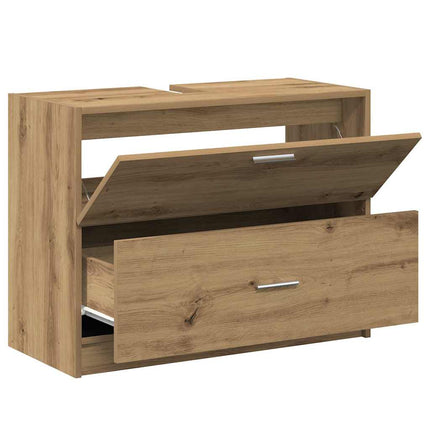 Badrumsskåp med låda Artisan Ek 78 x 37 x 59 cm Konstruerat trä