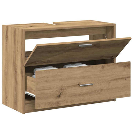Badrumsskåp med låda Artisan Ek 78 x 37 x 59 cm Konstruerat trä