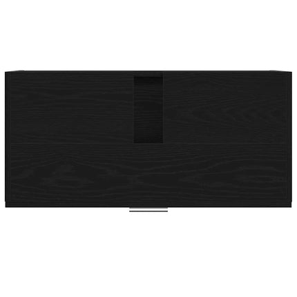 Badrumsskåp med låda Svart Ek 78 x 37 x 59 cm Konstruerat trä