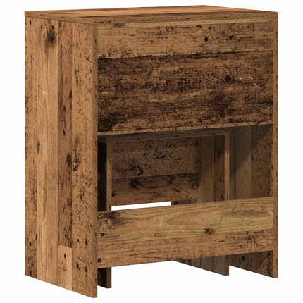 Sminkbord 2 st Gammalt trä 60 x 40 x 75 cm Konstruerat trä