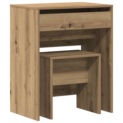 Sminkbord med låda artisan ek 60 x 40 x 75 cm Konstruerat trä