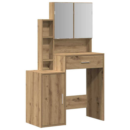 Smyckebord med låda Artisan Ek 80 x 35 x 132 cm Konstruerat trä