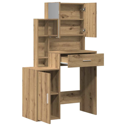 Smyckebord med låda Artisan Ek 80 x 35 x 132 cm Konstruerat trä