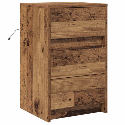Nattduksbord Gammalt trä 38 x 34 x 61 cm Konstruerat trä