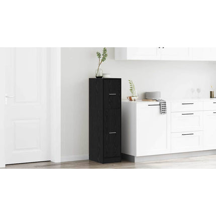 Apoteksskåp Svart ek 30 x 41 x 118 cm Konstruerat trä