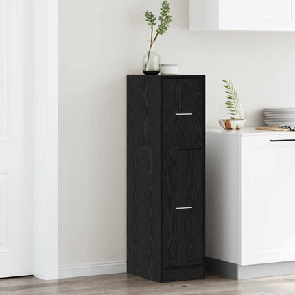 Apoteksskåp Svart ek 30 x 41 x 118 cm Konstruerat trä