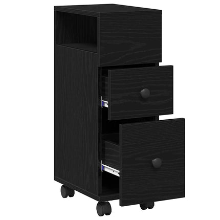 Badrumsmöbelset Svart Ek 33 x 23 x 65 cm Konstruerat trä