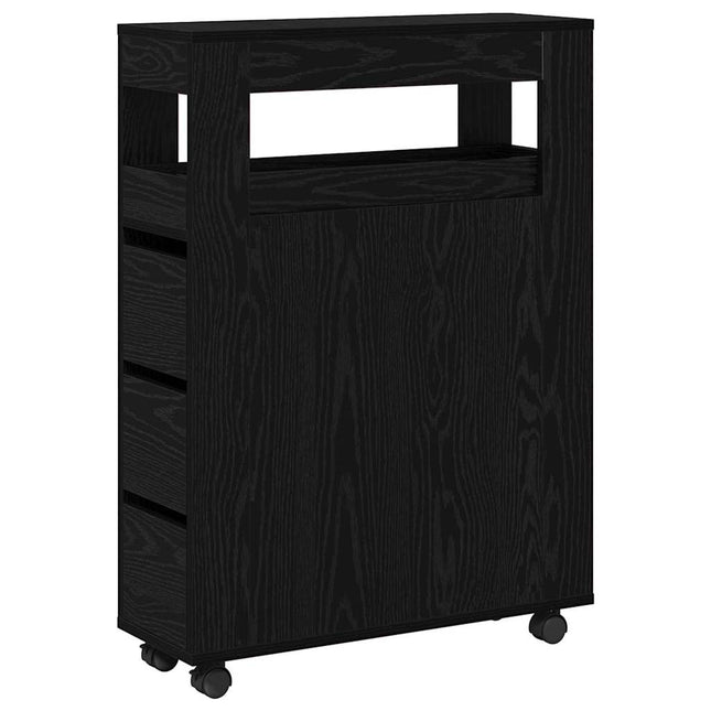 Badrumsmöbelset 65 x 23 x 87 cm Konstruerat trä Svart Ek
