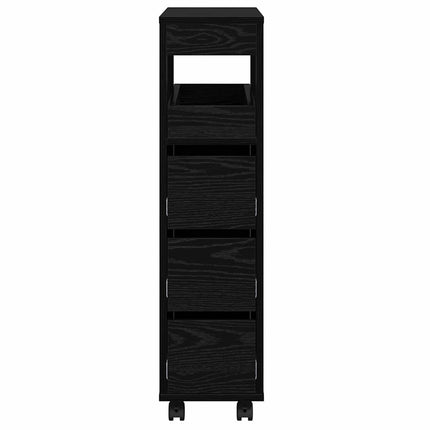 Badrumsmöbelset Svart Ek 65 x 23 x 87 cm Konstruerat trä