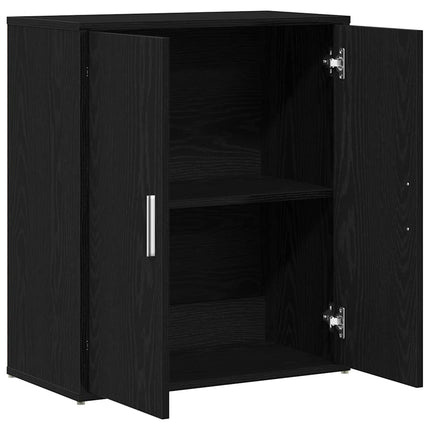 Skänk svart ek 60x31x70 cm konstruerat trä