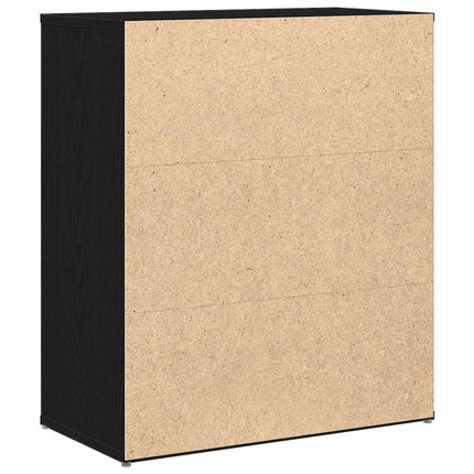 Skänk svart ek 60x31x70 cm konstruerat trä