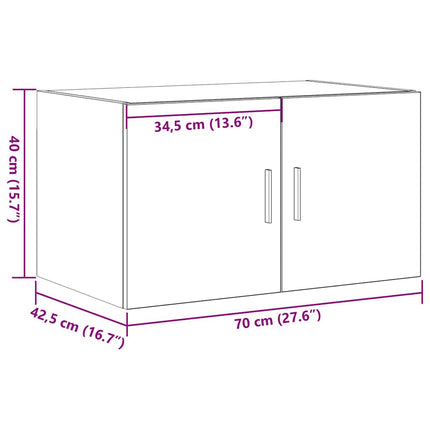 Väggskåp Gammalt trä 70 x 42.5 x 40 cm Konstruerat trä