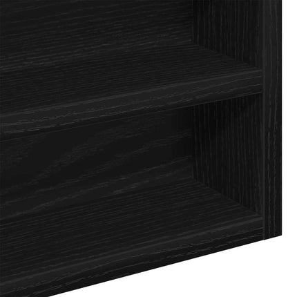 Visningsskåp Svart Ek 60 x 8,5 x 58 cm Konstruerat trä