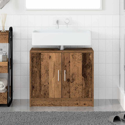 Badrumsskåp Gammalt trä 63 x 29 x 55 cm Konstruerat trä