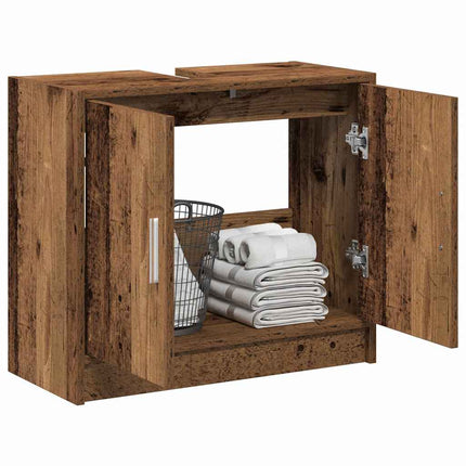 Badrumsskåp Gammalt trä 63 x 29 x 55 cm Konstruerat trä