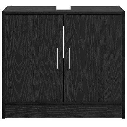 Badrumsskåp Svart Ek 63 x 29 x 55 cm Konstruerat trä