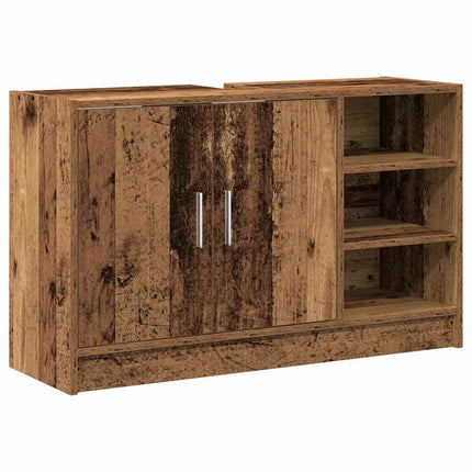 Badrumsskåp Gammalt trä 90 x 29 x 55 cm Konstruerat trä