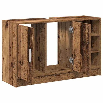 Badrumsskåp Gammalt trä 90 x 29 x 55 cm Konstruerat trä