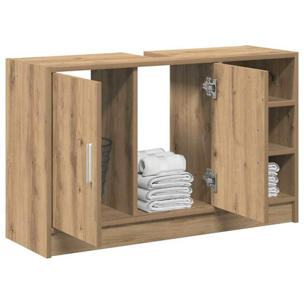 Badrumsskåp med dörr Artisan Ek 90 x 29 x 55 cm Konstruerat trä